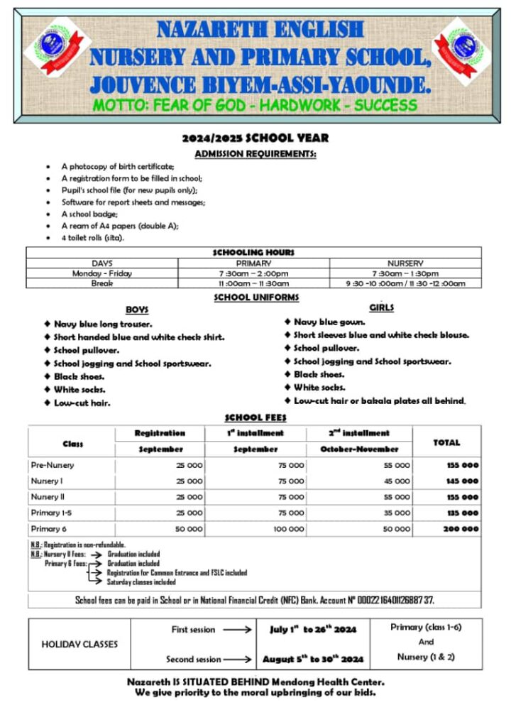 NAZARETH ENGLISH NURSERY & PRIMARY SCHOOL
